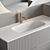 Synergy Vanity Unit Set 1: Modern Luxury for Your Bathroom 3D model small image 4