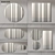 Reflective Elegance: Barcode Glass Wall Mirror 3D model small image 1