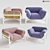 Elegant Velo Armchair 3D model small image 1