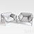 Elegant Velo Armchair 3D model small image 3