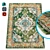 Indira Green Oriental Area Rug 3D model small image 1