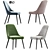 Modern Upholstered Dining Chair 3D model small image 1