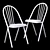 Modern Industry West SURPIL Dining Chair 3D model small image 2