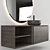 Strato Collection: Mirror, Washbasin, Vanity Unit 3D model small image 2