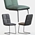 Modern Metal Chair: Halmar K-268 3D model small image 1