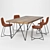 Modern Dining Table Set 3D model small image 1