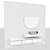 Modern Bowl Sink Set: Vitra Outline TV Lavabo & Fold S Faucet 3D model small image 4