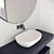 Modern Bowl Sink Set: Vitra Outline TV Lavabo & Fold S Faucet 3D model small image 6
