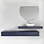 Modern Bowl Sink Set: Vitra Outline TV Lavabo & Fold S Faucet 3D model small image 10