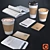 Vintage Coffee Decorative Set 3D model small image 1