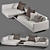 Elegant Modular Wendelbo MAHO Sofa 3D model small image 5