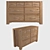 Eco Pine Wood Dresser 140x90x50 cm 3D model small image 1