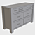 Eco Pine Wood Dresser 140x90x50 cm 3D model small image 2