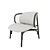 Sleek Suzenne Lounge Chair 3D model small image 2