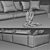 Modern Lifesteel Flexform Sofa 3D model small image 5