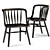 Estate Dining Chair: Industrial Elegance for your Dining Space 3D model small image 2