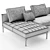 Modern 3-Seater Sofa 3D model small image 3