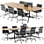 Conference Table Set: Elegant Design 3D model small image 1