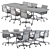 Conference Table Set: Elegant Design 3D model small image 2