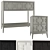 Austin Home Console/Nightstand with Drawers 3D model small image 4