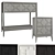 Austin Home Console/Nightstand with Drawers 3D model small image 5