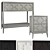 Austin Home Console/Nightstand with Drawers 3D model small image 6