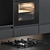 Sleek Black Kitchen Design 3D model small image 3