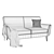 Soho 562: Contemporary Comfort Sofa 3D model small image 3