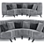 Luxury Round Sofa Set 3D model small image 6
