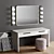 Elegant Vanity Set with Mirror 3D model small image 1