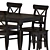 Elegant Ingatorp Dining Set 3D model small image 2