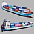 High-Quality Container Ship Model 3D model small image 1