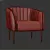 Sleek Lounge Accent Chair 3D model small image 3