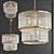 Bronze Pasadena Chandelier with Clear Glass 3D model small image 1