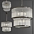 Bronze Pasadena Chandelier with Clear Glass 3D model small image 2