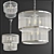 Bronze Pasadena Chandelier with Clear Glass 3D model small image 3