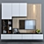 Sleek TV Wall Mount Combo 3D model small image 1