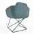 Modern Milan Armchair - 3 Trendy Colors 3D model small image 4