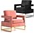 Noah Velvet Accent Chair: Stylish and Versatile 3D model small image 1