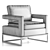 Noah Velvet Accent Chair: Stylish and Versatile 3D model small image 5