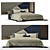 Ego Shake Double Bed with Headboard 3D model small image 3