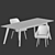 Modern Dining Set: Rochelle Lounge Chair + Cirrus Dinning Table 3D model small image 3