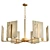 Elegant Marble Square Chandelier 3D model small image 1