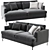 Elegante DAVE Sofa: Comfort and Style 3D model small image 1