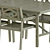 Modern Gray Outdoor Table and Chair Set 3D model small image 2