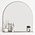 Brass Arched Mirror + Shelf 3D model small image 3