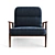 Contemporary Xander Armchair: Stylish Comfort for Your Space 3D model small image 3