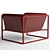 Contemporary MDF Italia Arpa Armchair 3D model small image 2