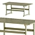 Outdoor Gray Stained Bondholmen Table Set 3D model small image 4