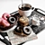 Elegant Coffee Decor Set 3D model small image 1